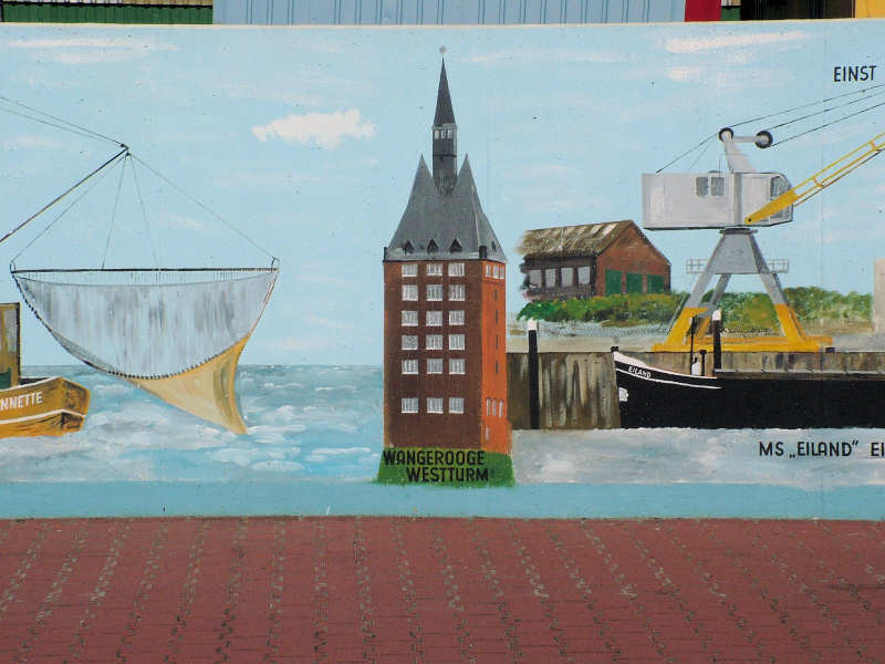 Wilfried Schlegel - Verschiedene Motive an der Hafenmauer (2006)