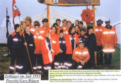 Zeltlager im Juli 1993 auf der LPG Poseritz/Garz-Rügen