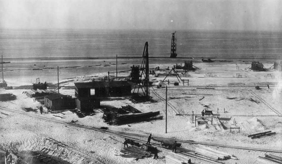 Fundamente für die Zeppelin-Halle auf dem Marine-Flughafen-Gelände