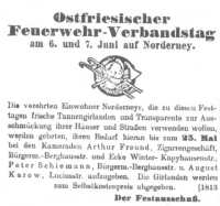 Feuerwehr Verbandstag auf Norderney 1925