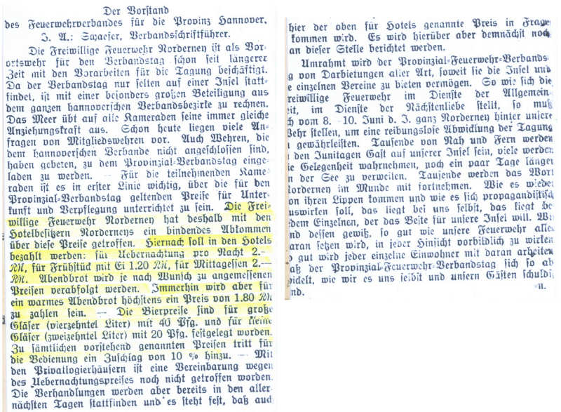 32. Provinzial-Feuerwehrtag auf Norderney