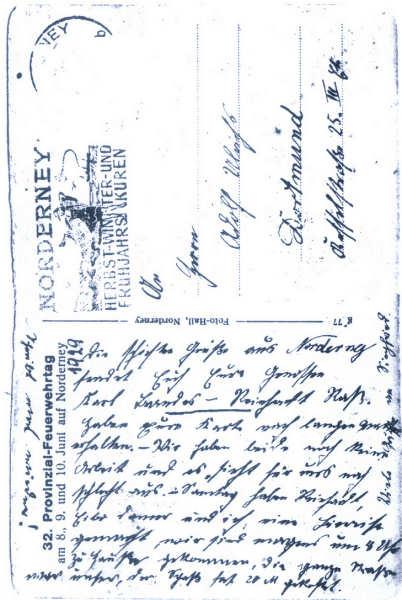1929 auf Norderney herausgegebene Ansichtspostkarte