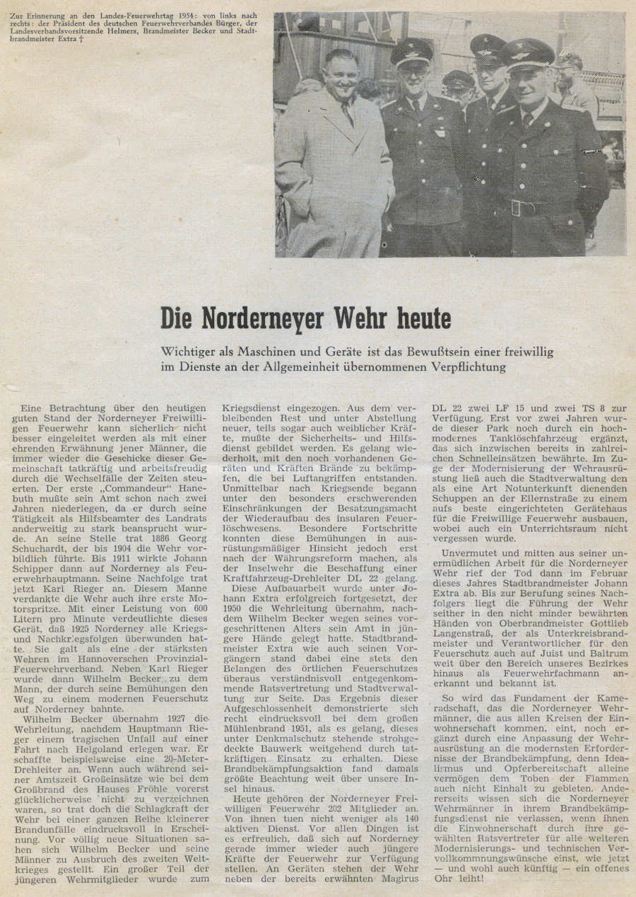 75 Jahre Freiwillige Feuerwehr - 18. - 20.09.1959