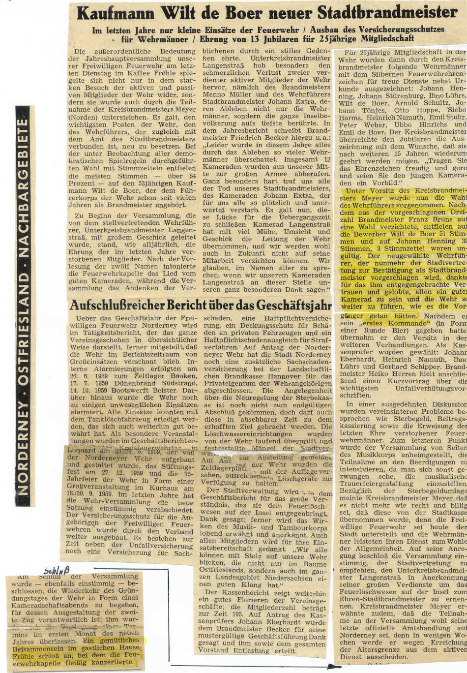 So stand es am 19.11.1959 in der Badezeitung So stand es am 19.11.1959 in der Badezeitung