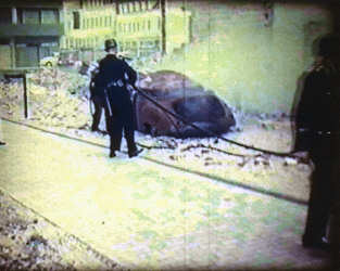 Auto-Brandbekämpfung mit Pulver