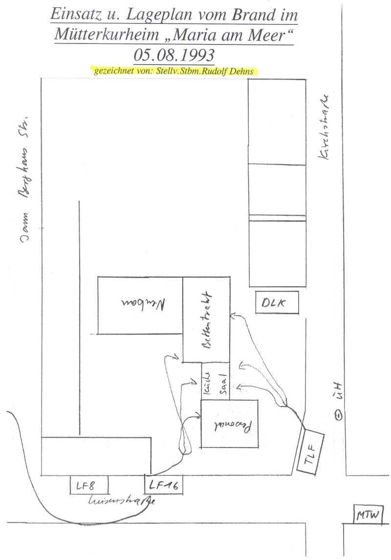 Großbrand am Mütterkurheim "Maria am Meer" - 05.08.1993 Großbrand am Mütterkurheim "Maria am Meer" - 05.08.1993