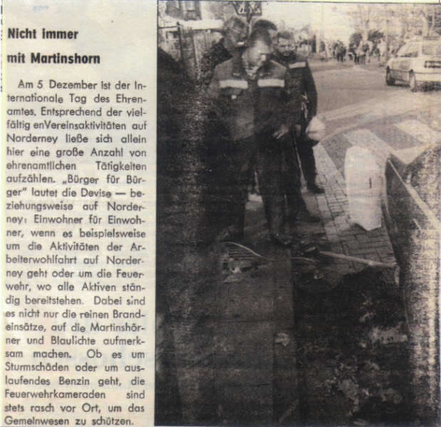 Der Internationale Tag des Ehrenamtes - 05.12.1998