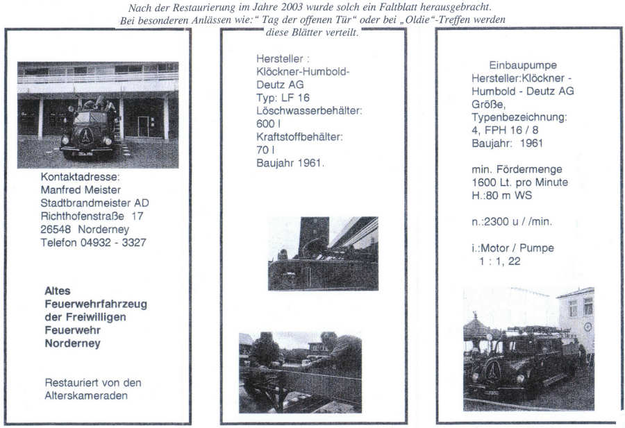 Faltblatt - Tag der offenen Tür 2003