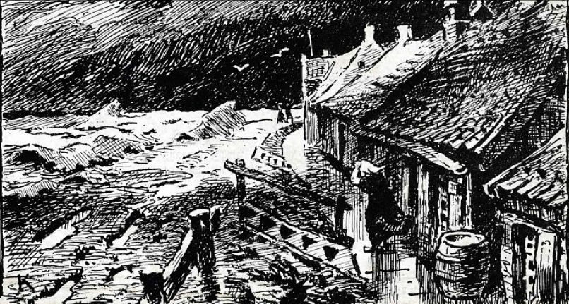 Sturmflut in Dornumersiel Sturmflut in Dornumersiel