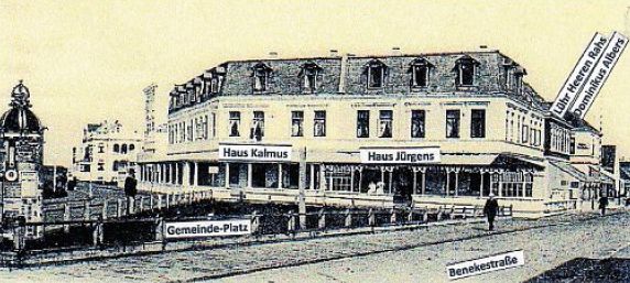 Die westliche Benekestraße um 1904 Die westliche Benekestraße um 1904