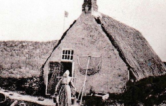 ein Haus, wie es zu Beginn auf den Inseln stand ein Haus, wie es zu Beginn auf den Inseln stand