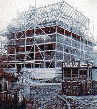 Hotel "Kaiser Franz Josef" in der Strandstraße 2 im Rohbau um 1888 Hotel "Kaiser Franz Josef" in der Strandstraße 2 im Rohbau um 1888