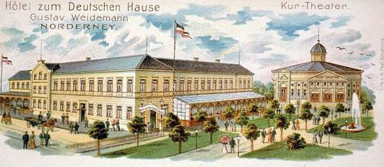 Hotel Deutsches Haus und dem Kurtheater - hier um 1900 Hotel Deutsches Haus und dem Kurtheater - hier um 1900