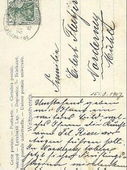 Postkarte Damen mit Pferd