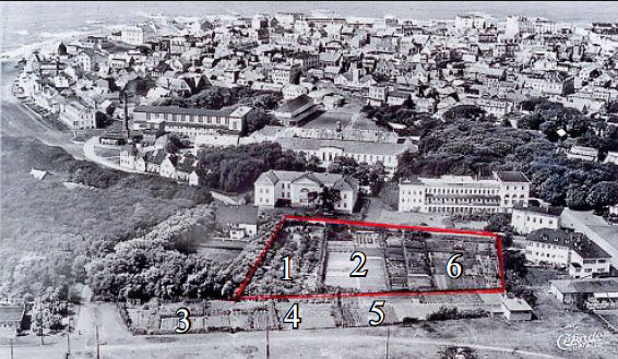 eine Luftaufnahme, die um 1950 entstand eine Luftaufnahme, die um 1950 entstand