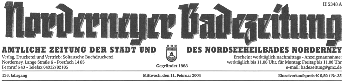 NBZ Letzter Druck auf Norderney